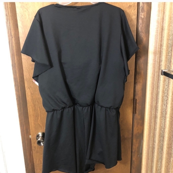 Women's 22 Dolfin Aquashape UPF 50+ Solid Surplice One-Piece Swim Romper NWT - Picture 6 of 9